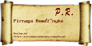 Pirnaga Reményke névjegykártya